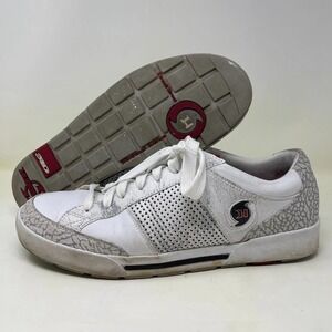 310 Motoring Hurricane Shoes Mens 12 White Leather Elephant Print SN 31500 DMG